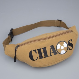 Сумка поясная CHAOS, текстильная, светоотражающие нашивки, на молнии, 35×12×5 см