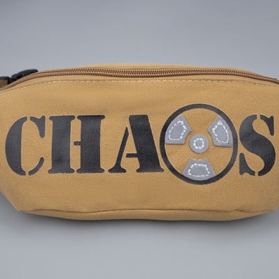 Сумка поясная CHAOS, текстильная, светоотражающие нашивки, на молнии, 35×12×5 см