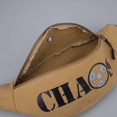 Сумка поясная CHAOS, текстильная, светоотражающие нашивки, на молнии, 35×12×5 см