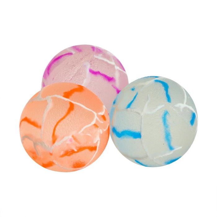 Мяч каучуковый «Круглый и довольный», в банке, 50 шт,цвета МИКС - фото 1891068055