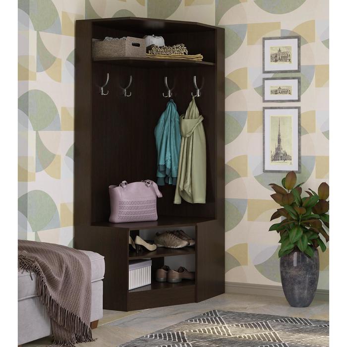 Прихожая угловая Соло, 850х650х1800, Венге - Фото 1