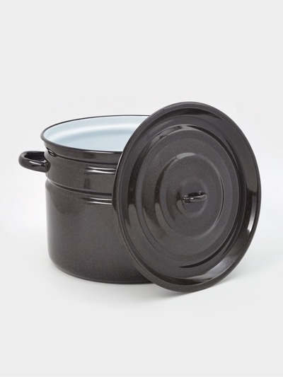 Бак эмалированный, 16 л, d=31 см, без декоры, графитовый