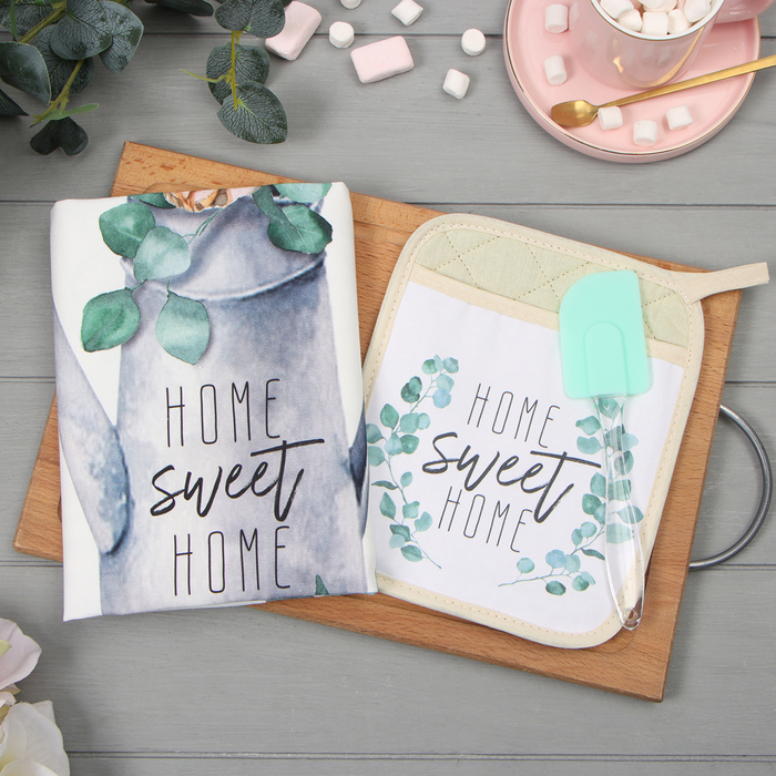 Набор подарочный Этель Home sweet: прихватка-карман, полотенце, лопатка - Фото 1