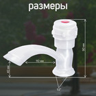 Кран на одну воду ZEIN Z2022, круглая ручка, пластик, короткий излив, белый - Фото 2