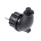 Вилка угловая, 16 A, 220 В, IP44, с заземлением, каучук, чёрная - Фото 3