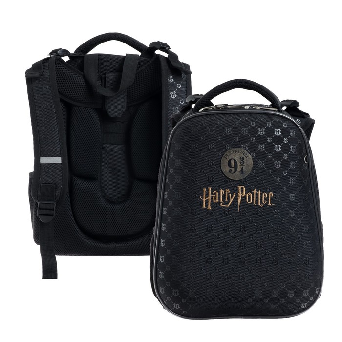 Рюкзак каркасный 38 х 29 х 17 см, Hatber "Гарри Поттер", чёрный NRk_60111 - Фото 1