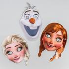 Набор карнавальных масок "Эльза, Анна, Олаф", 3 штуки, Холодное Сердце - фото 295179276