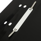 Папка-скоросшиватель с перфорацией Calligrata, А4, 180 мкм, черная с прозр.верхом - Фото 3