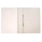 Папка-скоросшиватель с перфорацией Calligrata, А4, 180 мкм, белая с прозрачным верхом - Фото 2