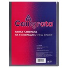 Папка на 4 кольцах А4, Calligrata "Панорама", 40 мм, 700 мкм, лицевой карман, серая, МИКС - Фото 5