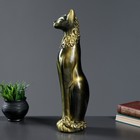 Фигура "Кошка Дарья Египетская" орнамент черн/золото 13х13х47 см - Фото 2