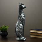 Фигура "Кошка Дарья Египетская" орнамент черн/серебро 14х14х48 см - Фото 2