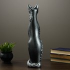 Фигура "Кошка Дарья Египетская" орнамент черн/серебро 14х14х48 см - Фото 3