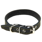 Ошейник 2-слойный из кожи и фетра, неукрашенный микс цветов 2,0 х 47 см МИКС ЦВЕТОВ - Фото 1