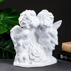Фигура "Ангел и Фея с розой" белый 12х26х24см - фото 10149631