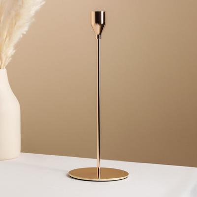 Подсвечник металлический Magistro «Классика», 8×8×22 см, золотистый