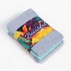 Набор махровых полотенец Life is beautiful 30×30 см - 3 шт., 100% хлопок, 340 г/м² - Фото 6