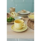 Чашка чайная «Акварель», 200 мл, фарфор, цвет жёлтый - Фото 5
