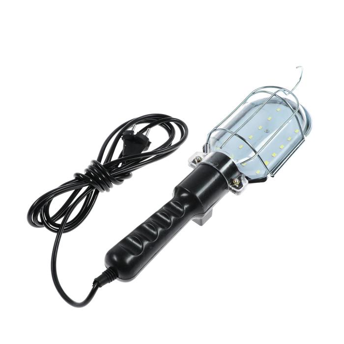 Светильник переносной светодиодный Luazon Lighting с выключателем, 10Вт, 24LED, 3 м, черный - Фото 1