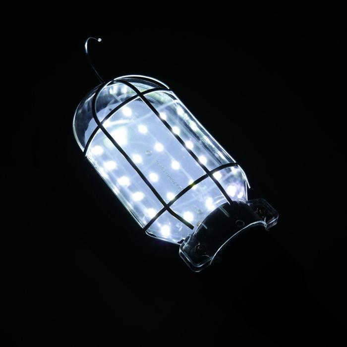 Светильник переносной светодиодный Luazon Lighting с выключателем, 10Вт, 24LED, 5 м, черный - фото 1907238231