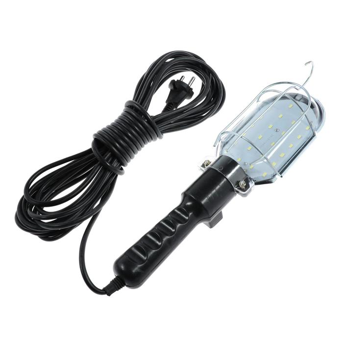 Светильник переносной светодиодный Luazon Lighting с выключателем, 10Вт, 24LED, 10 м, черный - Фото 1
