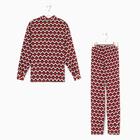Комплект женский (рубашка, брюки) KAFTAN «Геометрия» р. 40-42, бордовый - Фото 10