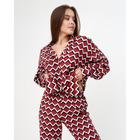 Комплект женский (рубашка, брюки) KAFTAN «Геометрия» р. 48-50, бордовый - Фото 4