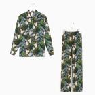 Комплект женский (рубашка, брюки) KAFTAN «Тропики» р. 52-54, зелёный - Фото 7