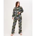 Комплект женский (рубашка, брюки) KAFTAN «Тропики» р. 52-54, зелёный - Фото 4