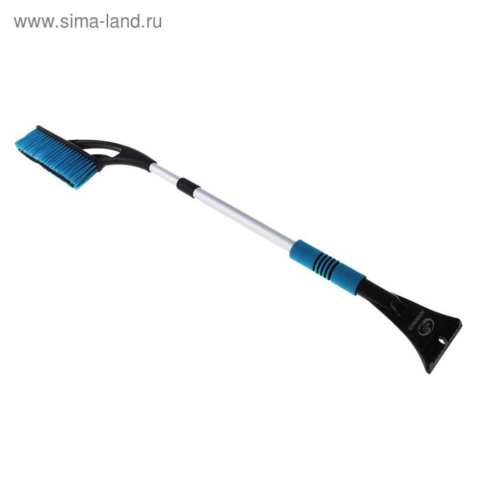 Щетка сметка, со скребком, телескопическая для удаления снега и льда, 95-130 см - Фото 1