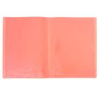 Папка с 10 вкладышами А4, 500 мкм, Calligrata, неон, оранжевая - Фото 4