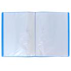 Папка с 40 вкладышами А4, 500 мкм, Calligrata, карман на корешке, синяя - фото 8578900