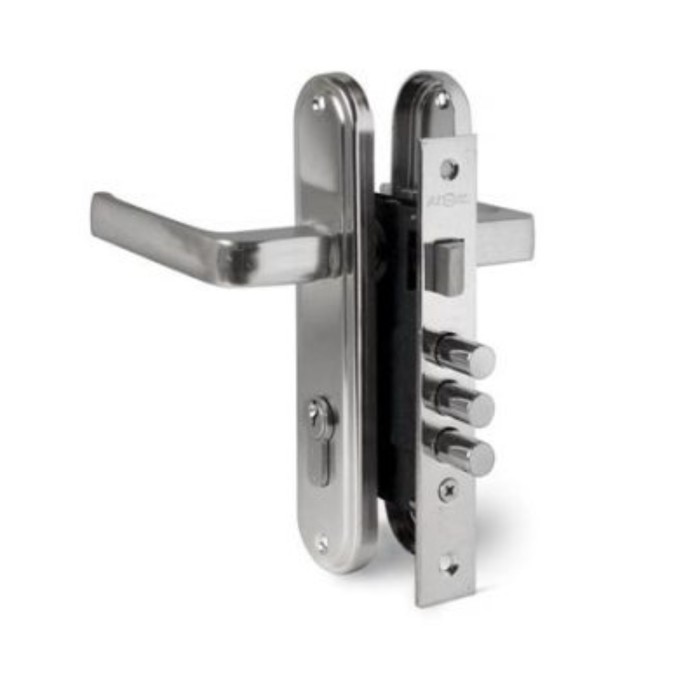 Замок врезной «Апекс» с ручками 1026/60-CR, цвет хром, м/о 61.5 мм - Фото 1