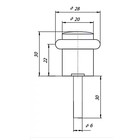 Ограничитель дверной «Апекс» DS-0013-AB, цвет бронза - фото 22372731