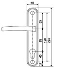 Комплект ручек «Гардиан» 4132 Соната медный антик. к замку Гардиан 1211.3211 - Фото 2