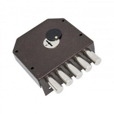 Замок накладной тяж «Гардиан» 2007С Левый (ЗК503Н-02/125 мм) горизонт.ключевина 5кл б/о