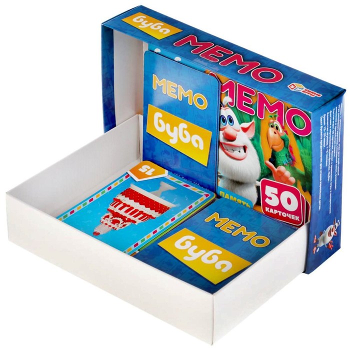 Игра карточная Мемо «Буба», 50 карточек 65х95 мм - фото 1907238373