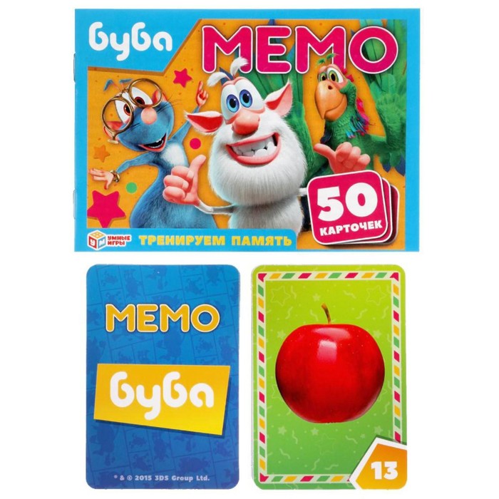 Игра карточная Мемо «Буба», 50 карточек 65х95 мм - фото 1907238374