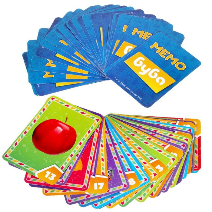 Игра карточная Мемо «Буба», 50 карточек 65х95 мм - фото 1907238376