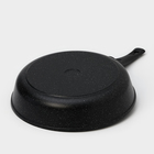 Сковорода Доляна «Элит», d=28 см, пластиковая ручка, антипригарное покрытие, алюминий, чёрная - Фото 5