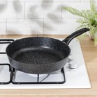 Сковорода Доляна «Элит», d=28 см, пластиковая ручка, антипригарное покрытие, алюминий, чёрная - Фото 8