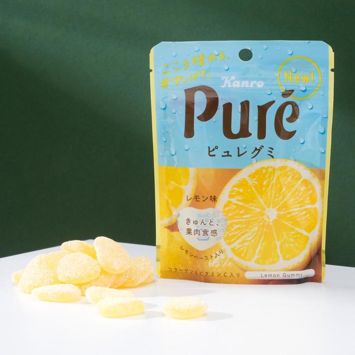 Жевательный мармелад Kanro Pure лимон, 56 г - Фото 1