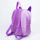 Рюкзак на молнии, цвет сиреневый/серебристый - фото 23915807