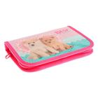 Пенал 1 секция 130×190×30 мм, с откидной планкой, ПКК 07- 5, «Щенята», ламинированный картон 59638 - Фото 2