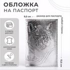 Обложка для паспорта, цвет серебряный - фото 3023581