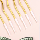 Свечи для торта «Серпантин» 6 шт., коктейльные, золото - Фото 4