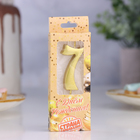 Свеча в торт цифра "7", 5,3 см, золото - Фото 2