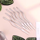 Свечи для торта «Серпантин» 6 шт., коктейльные, серебристые - Фото 2