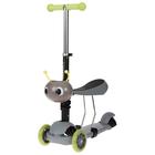 Самокат 2 в 1 с корзинкой, колеса PU 120/75 мм, цвет серый - Фото 2