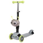 Самокат 2 в 1 с корзинкой, колеса PU 120/75 мм, цвет серый - Фото 3